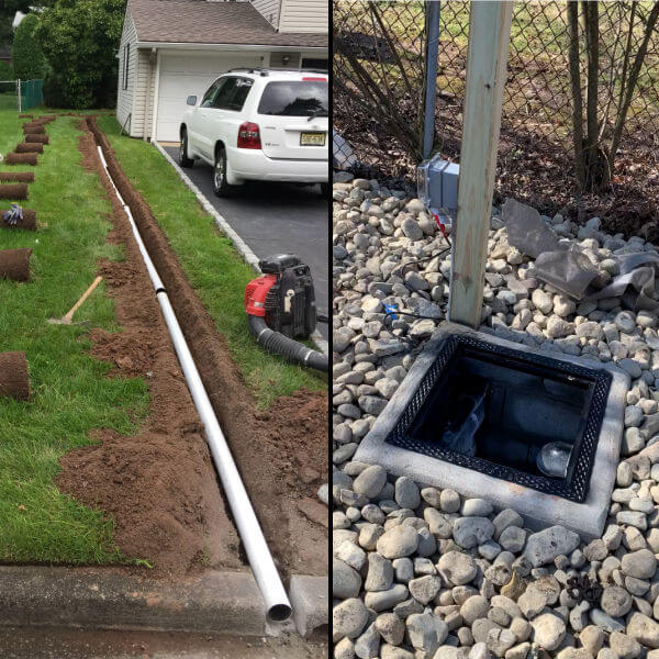 Yard Drainage ServiceS: Dry Wells, Property Grading, Installation of PVC Pipes Connected to Downspouts Yard Drainage Services: Dry Wells, Property Grading, Installation of PVC Pipes Connected to Downspouts